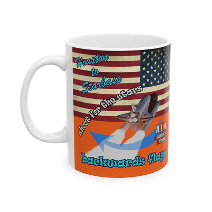 shoot for the stars - White Mug (orange)