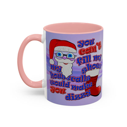 santa's shoes - Accent Mug (light blue-pink wave)