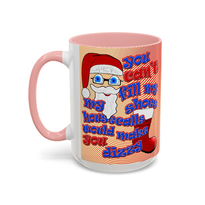 santa's shoes - Accent Mug (yellow-orange wave)