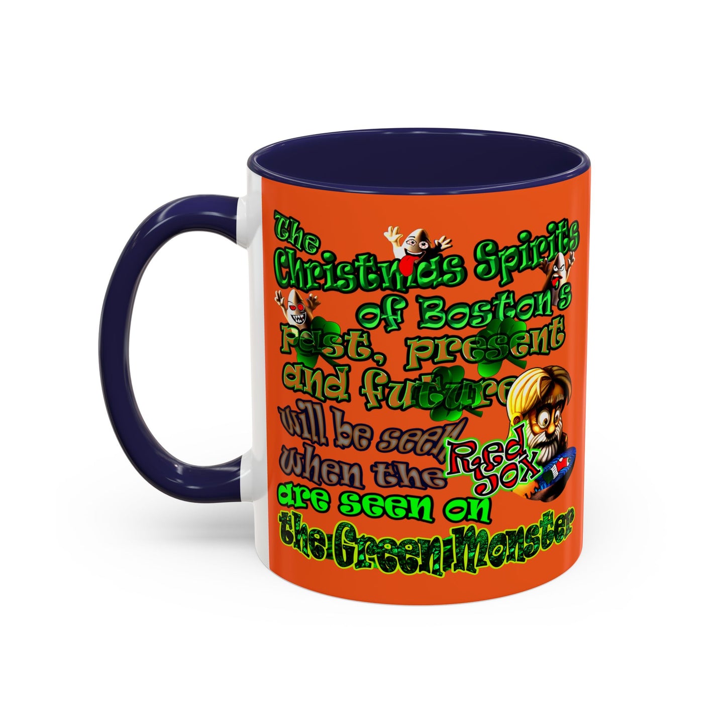 christmas spirits of boston - Accent Mug (orange)