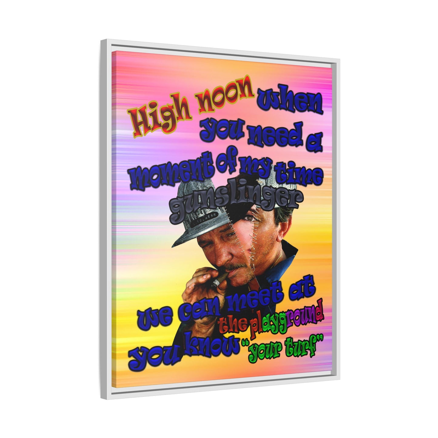 high noon - framed canvas art (color blur)