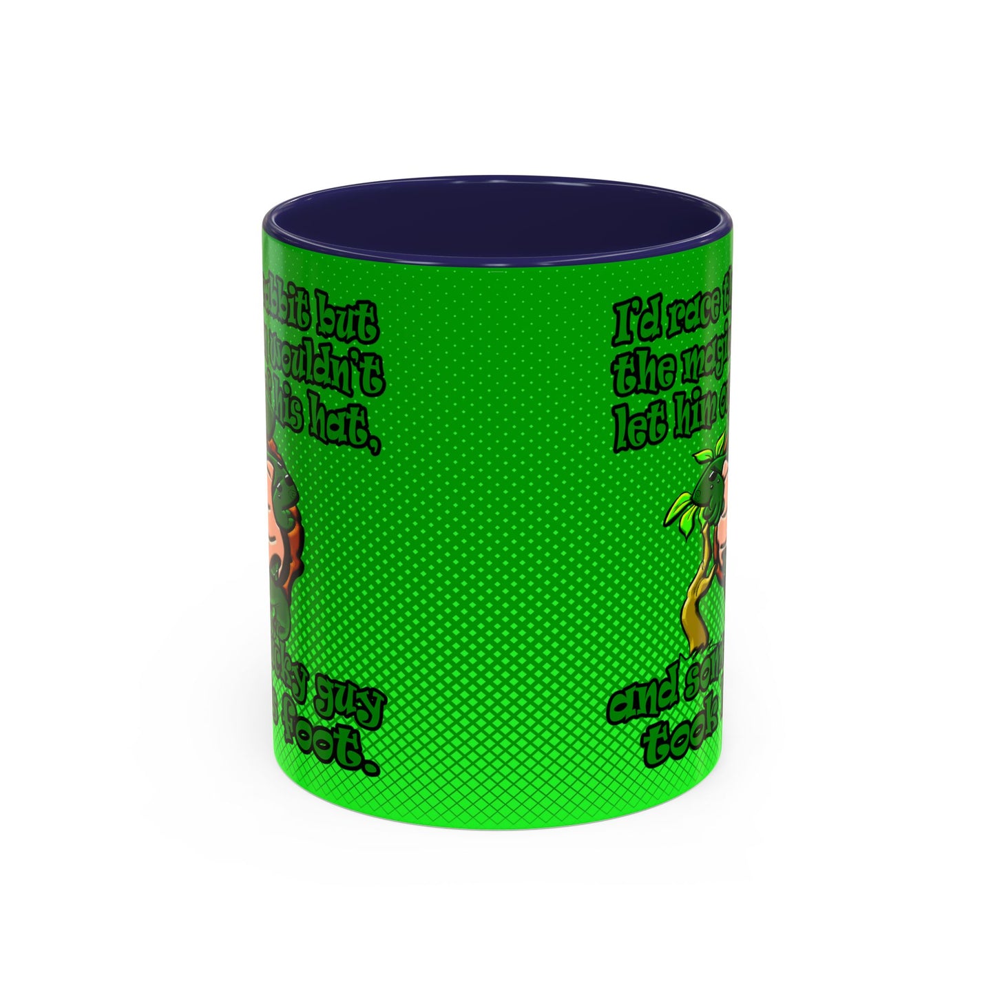 turtle race - Accent Mug (logo green)