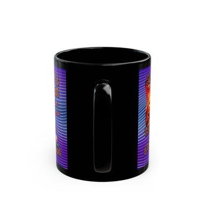 schrodinger's cat - Black Mug (purple wave)