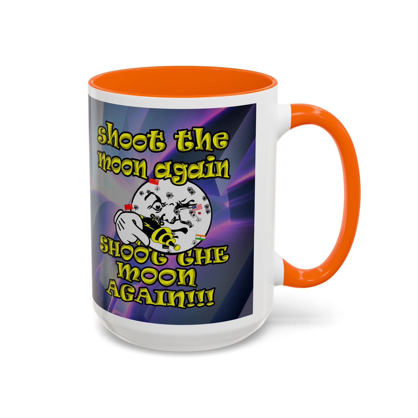 shoot the moon again - Accent Mug (grey-pink wave)
