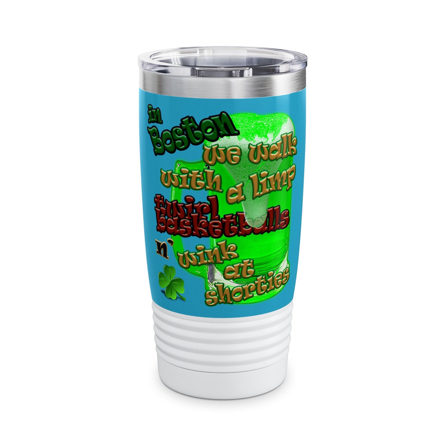celtics logo - Ringneck Tumbler, 20oz (turquoise)