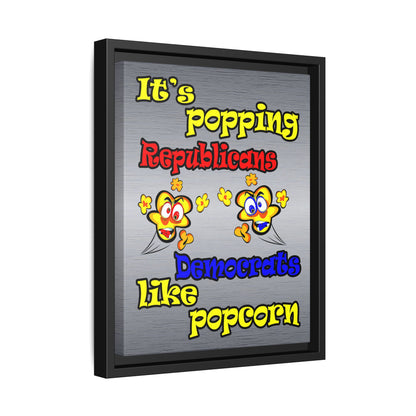 popping like popcorn - framed canvas art (brushed nickel)