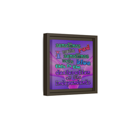 declaration of the independents - framed canvas art (purple-pink wave)