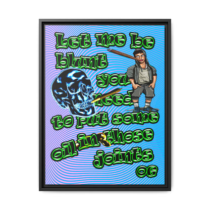 og - framed canvas art (light blue-purple wave)