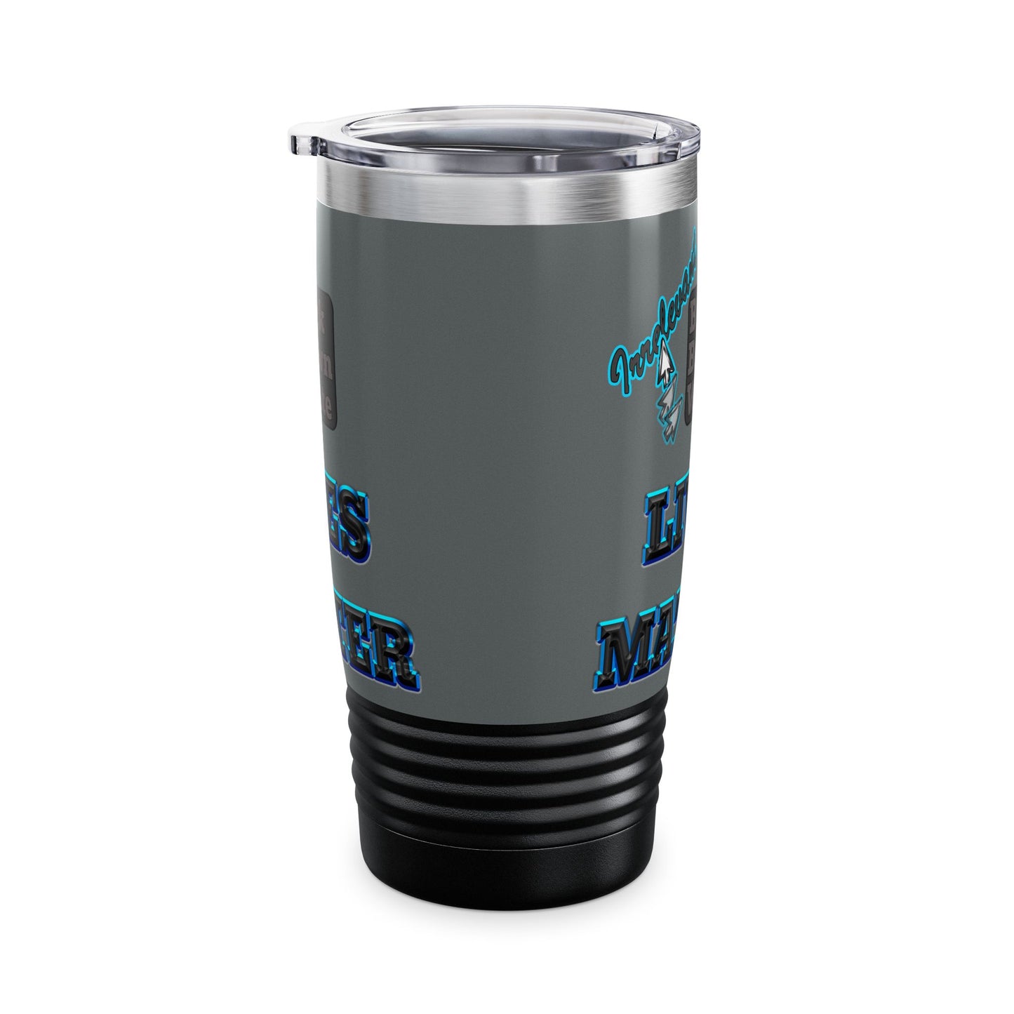 irrelevant - Ringneck Tumbler, 20oz (dark grey)
