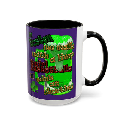 celtics logo - Accent Mug (purple)