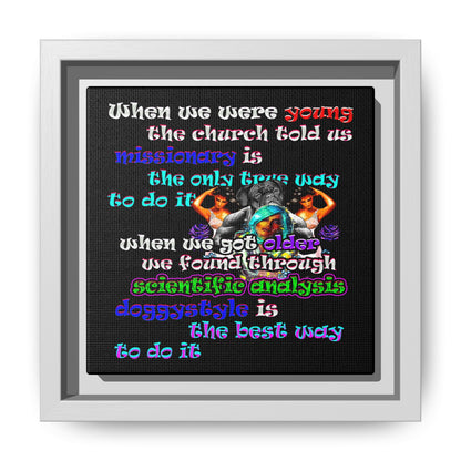 doggystyle - framed canvas art (black)