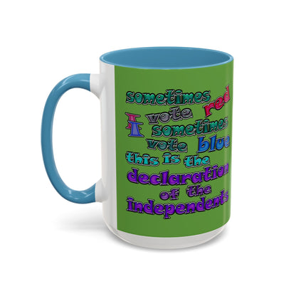 declaration of the independents - Accent Mug (green)