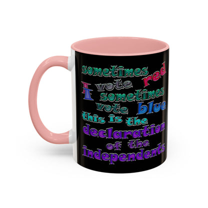 declaration of the independents - Accent Mug (black)