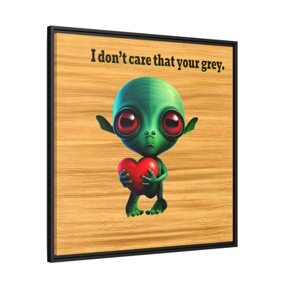 I don't care that your grey - framed canvas art (butterscotch wood finish)