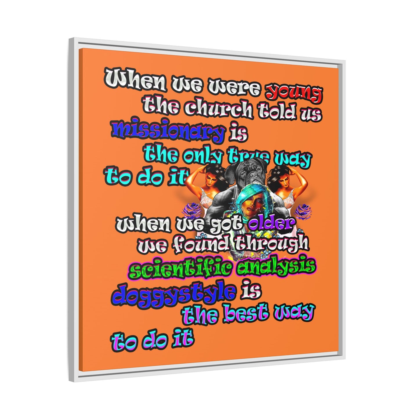 doggystyle - framed canvas art (crusta)