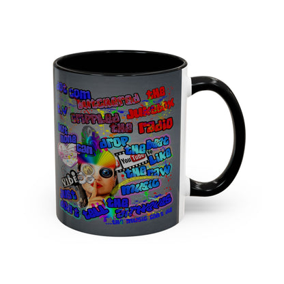 drop the beat - Accent Mug (grey-light grey)