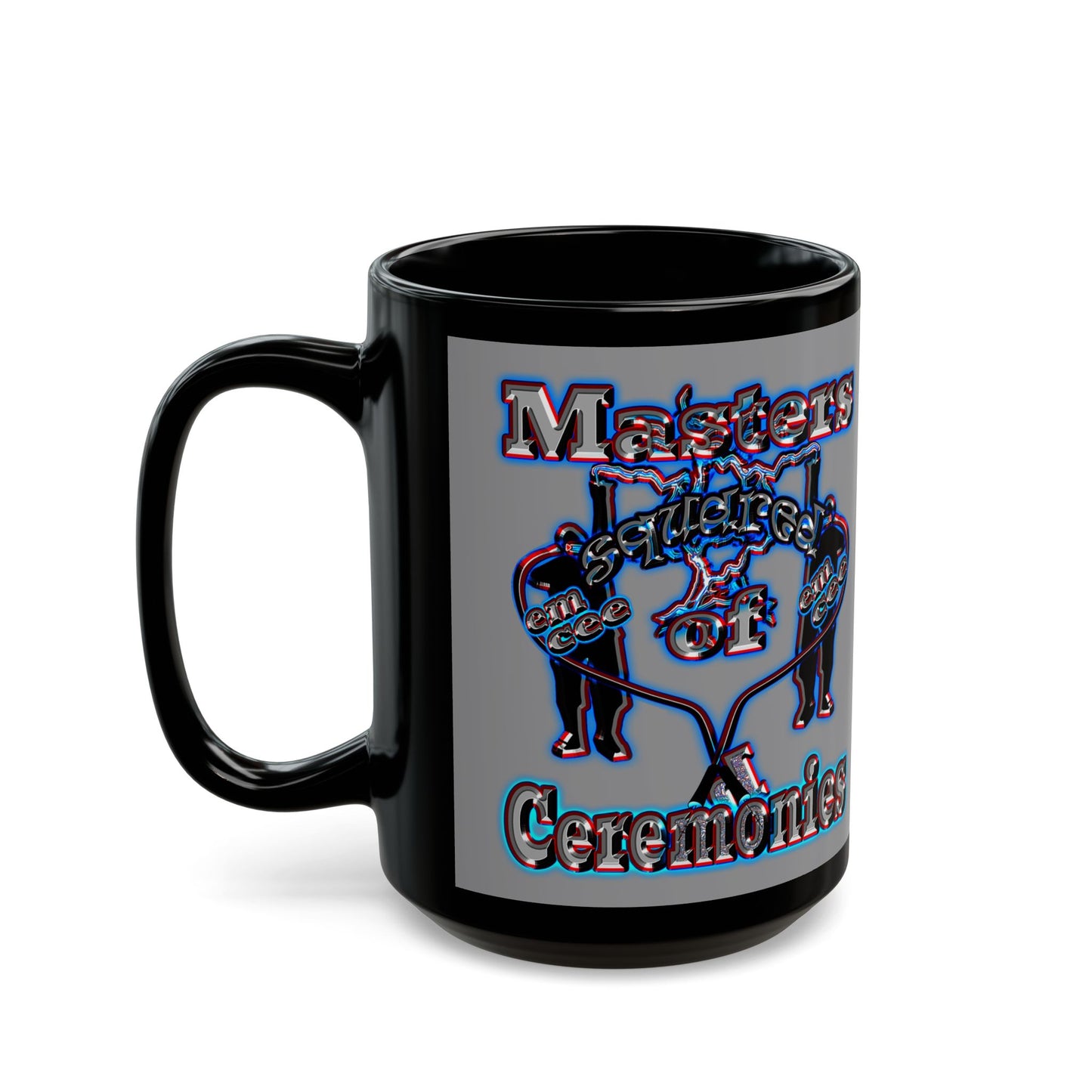 em cee squared - Black Mug (grey)