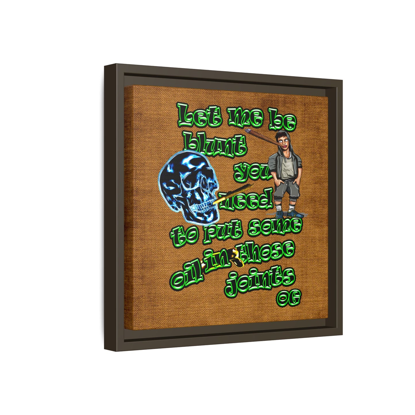 og - framed canvas art (brown papyrus)
