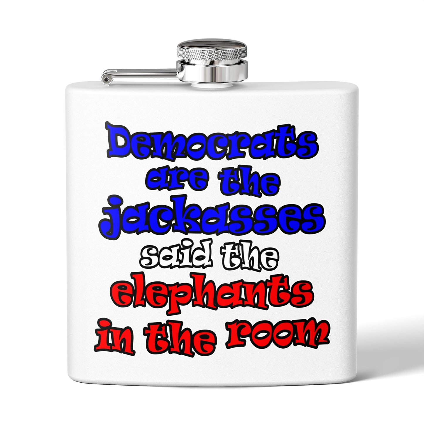 donkeys and elephants - Stainless Steel Flask