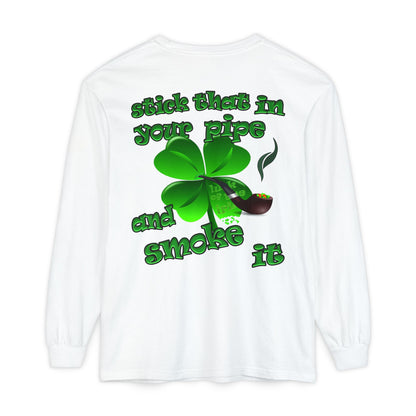 celtics logo - Unisex Garment-dyed Long Sleeve T-Shirt