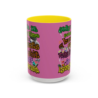 the bum's shit - Accent Mug (light pink)