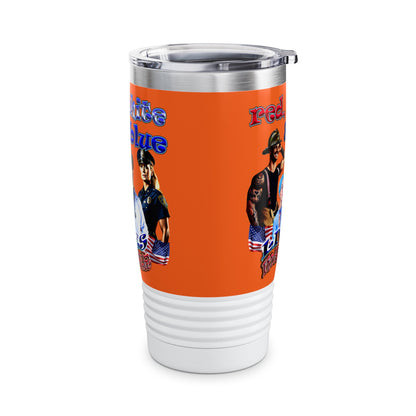 rw&b lives matter - Ringneck Tumbler, 20oz (orange)