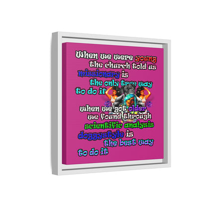 doggystyle - framed canvas art (pink)