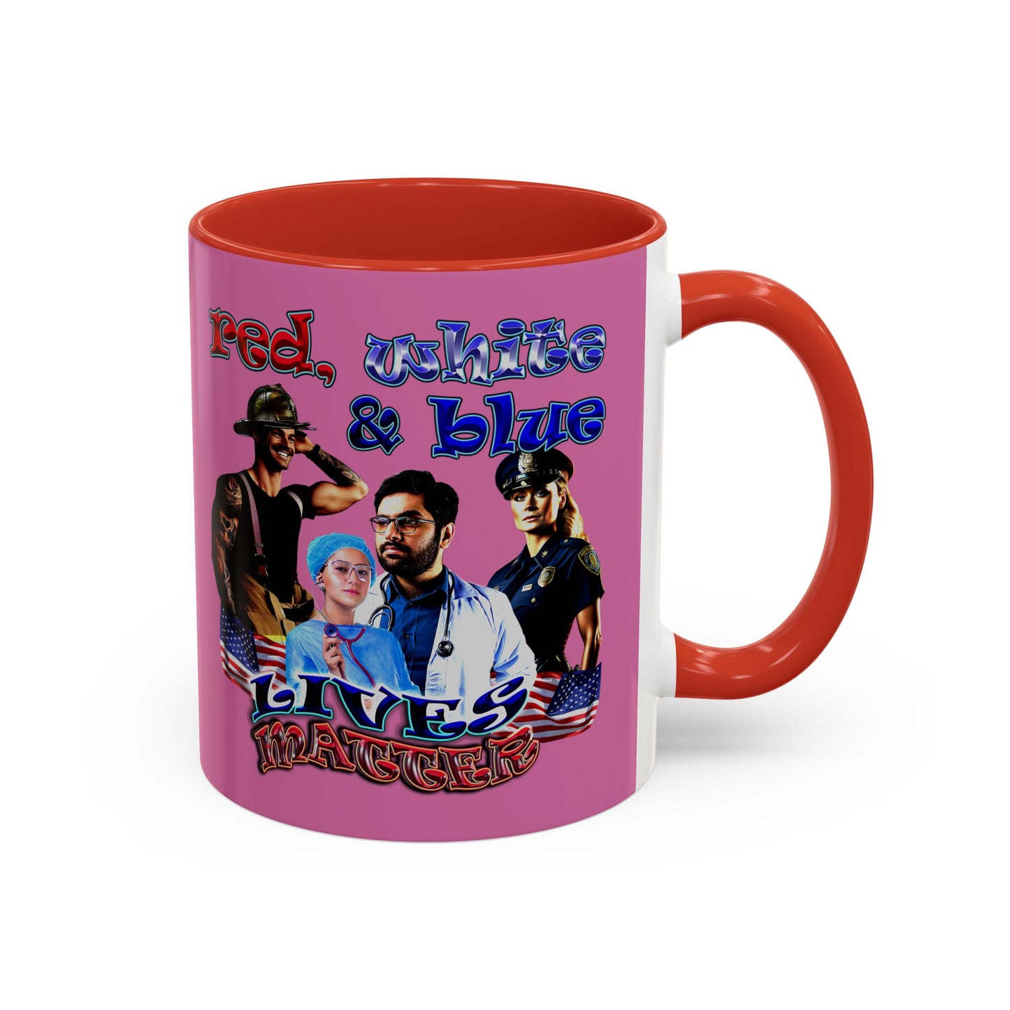 rw&b lives matter - Accent Mug (light pink)