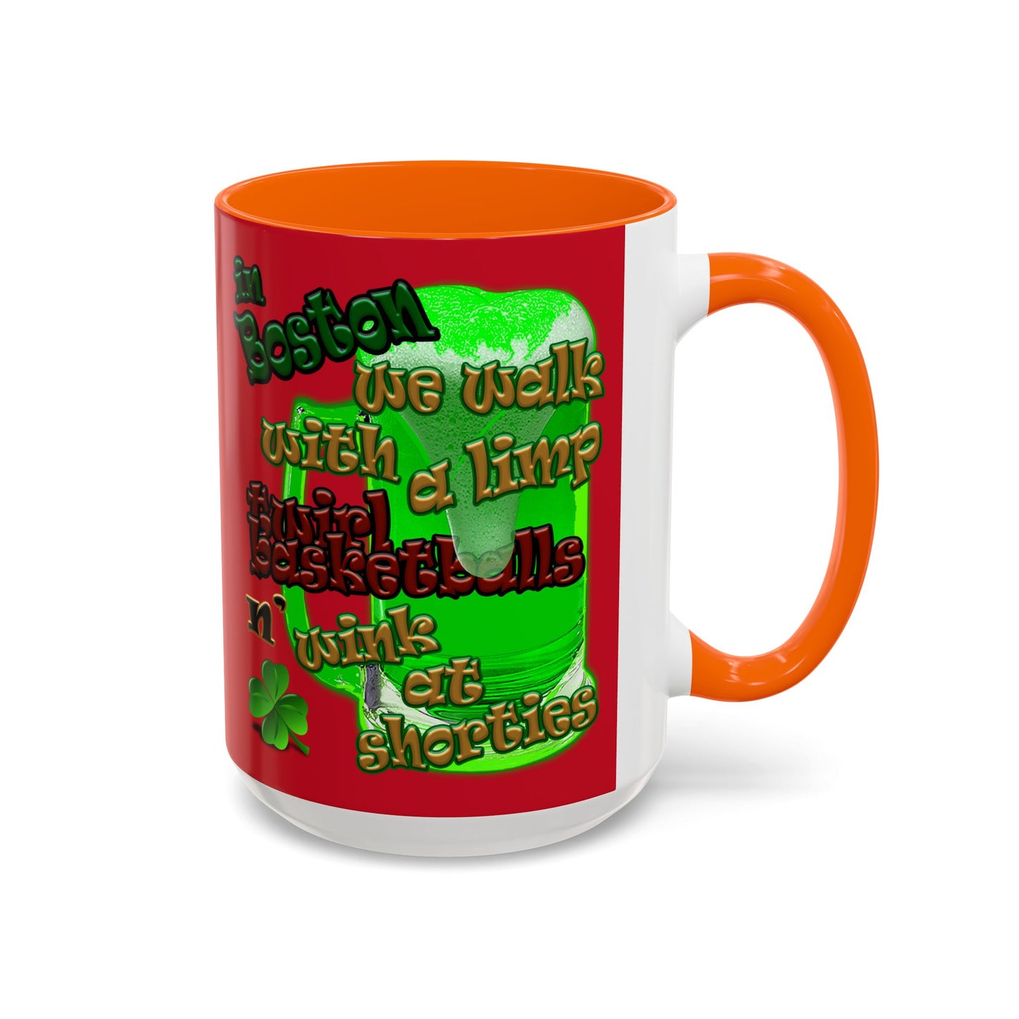 celtics logo - Accent Mug (dark red)