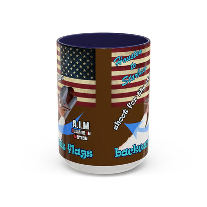 shoot for the stars - Accent Mug (brown)