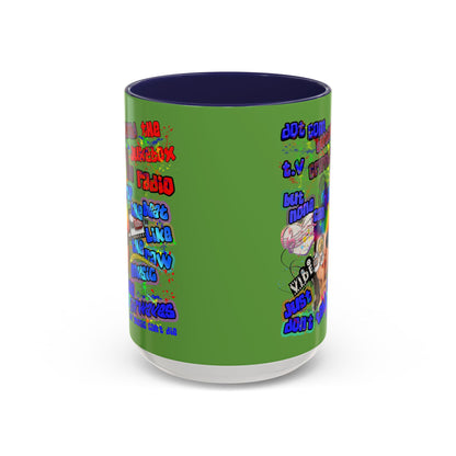 drop the beat - Accent Mug (green)