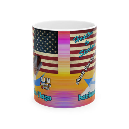 shoot for the stars - White Mug (color blur)