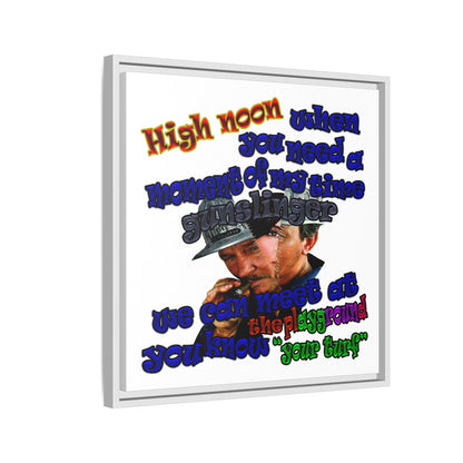 high noon - framed canvas art (white)
