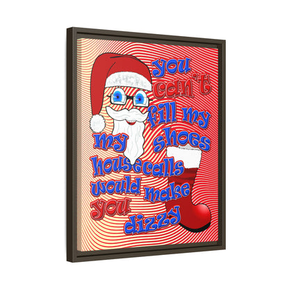 santa's shoes - framed canvas art (yellow-orange wave)