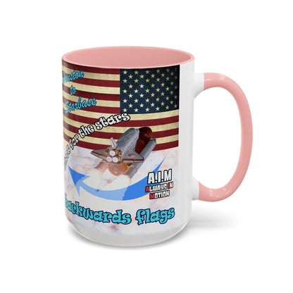 shoot for the stars - Accent Mug (white marble)