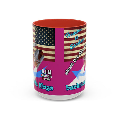 shoot for the stars - Accent Mug (pink)