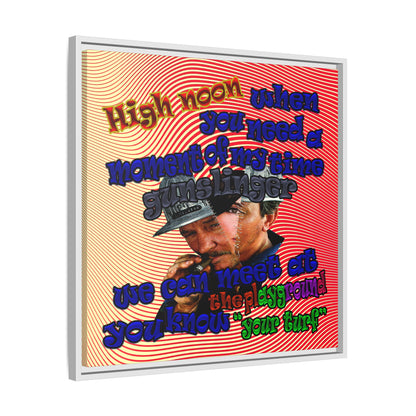 high noon - framed canvas art (yellow-orange wave)