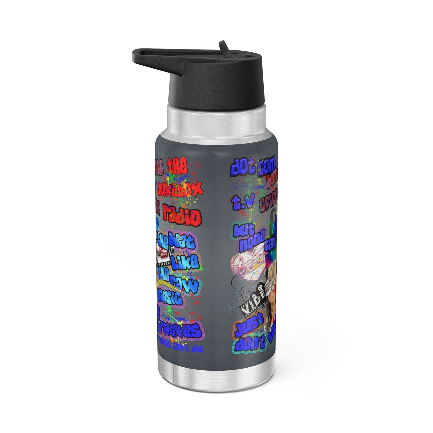 drop the beat - Gator Tumbler, 32oz  (grey-light grey)