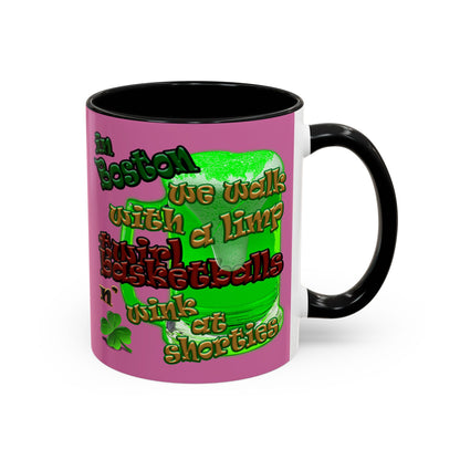 celtics logo - Accent Mug (light pink)
