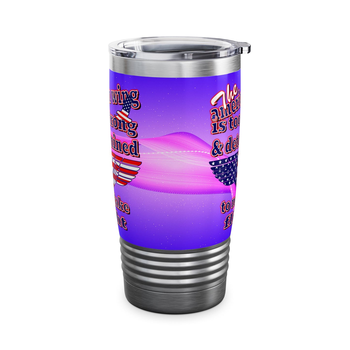 american wing - Ringneck Tumbler, 20oz (purple-pink wave)