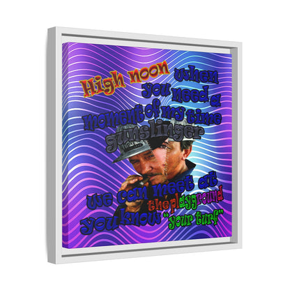 high noon - framed canvas art (purple wave)