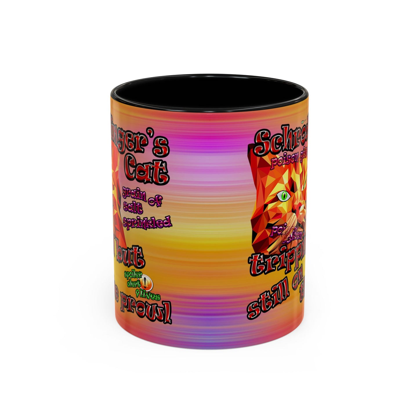 schrodinger's cat - Accent Mug (color blur)