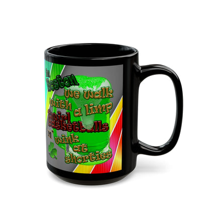 celtics logo - Black Mug (rainbow split)