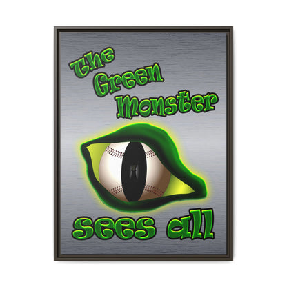 green monster - framed canvas art (brushed nickel)