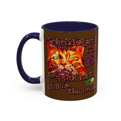 schrodinger's cat - Accent Mug (brown)