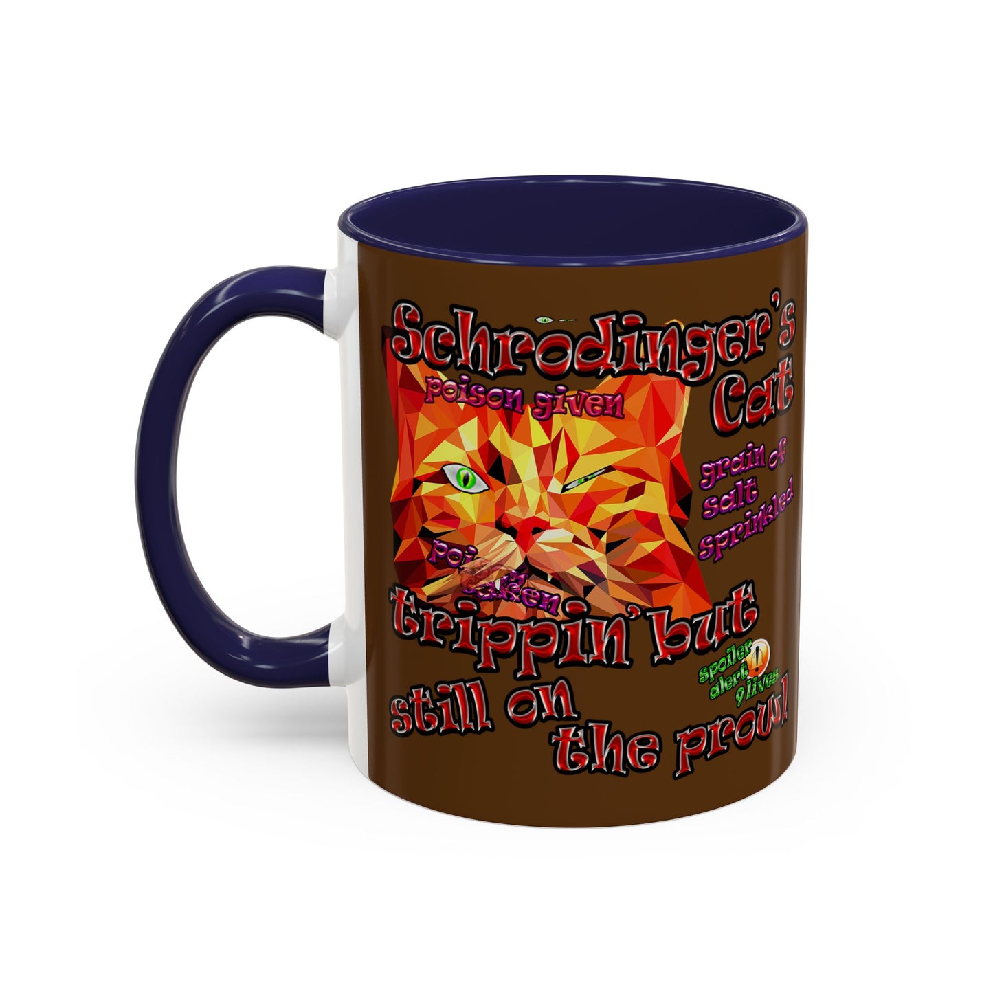 schrodinger's cat - Accent Mug (brown)