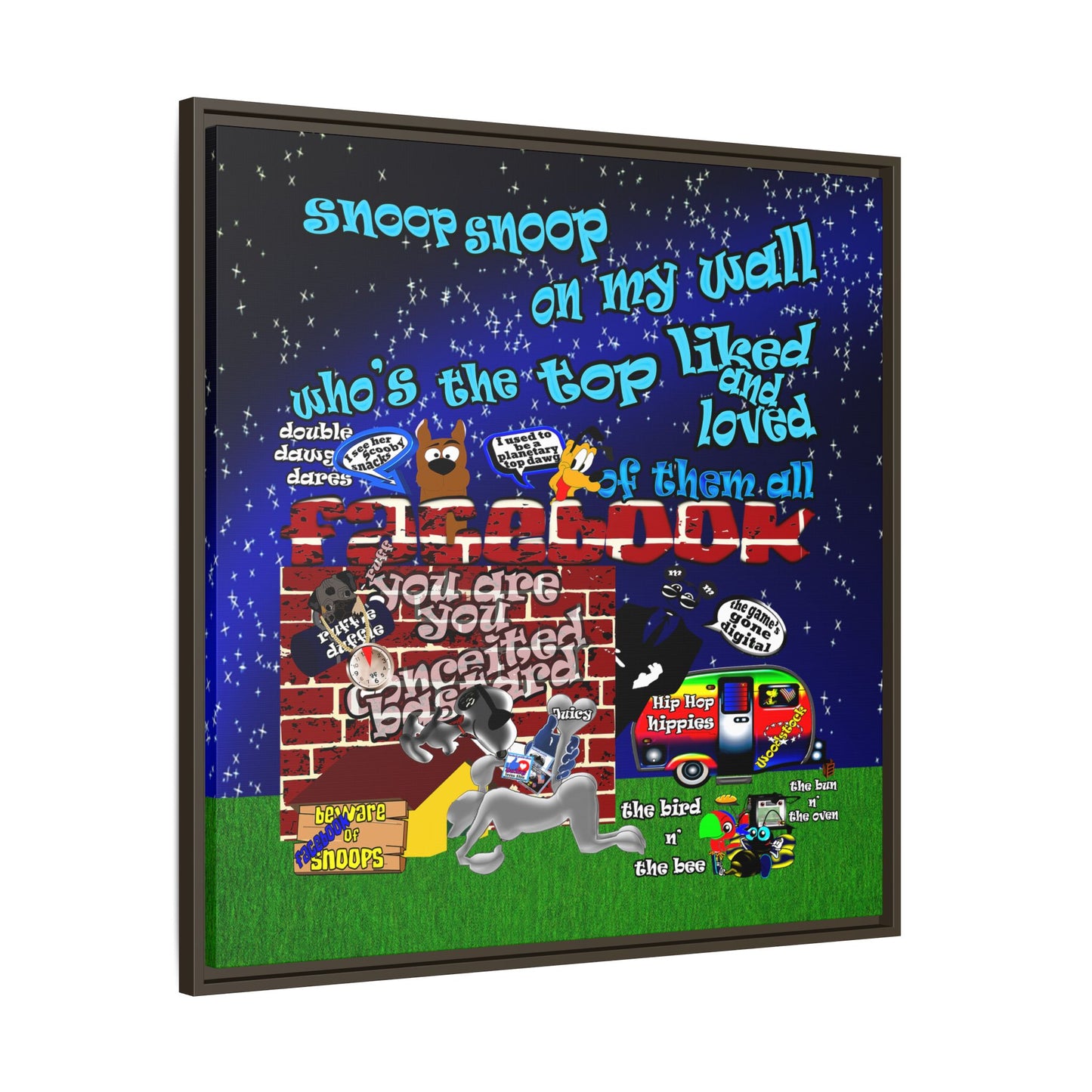 snoops - framed canvas art