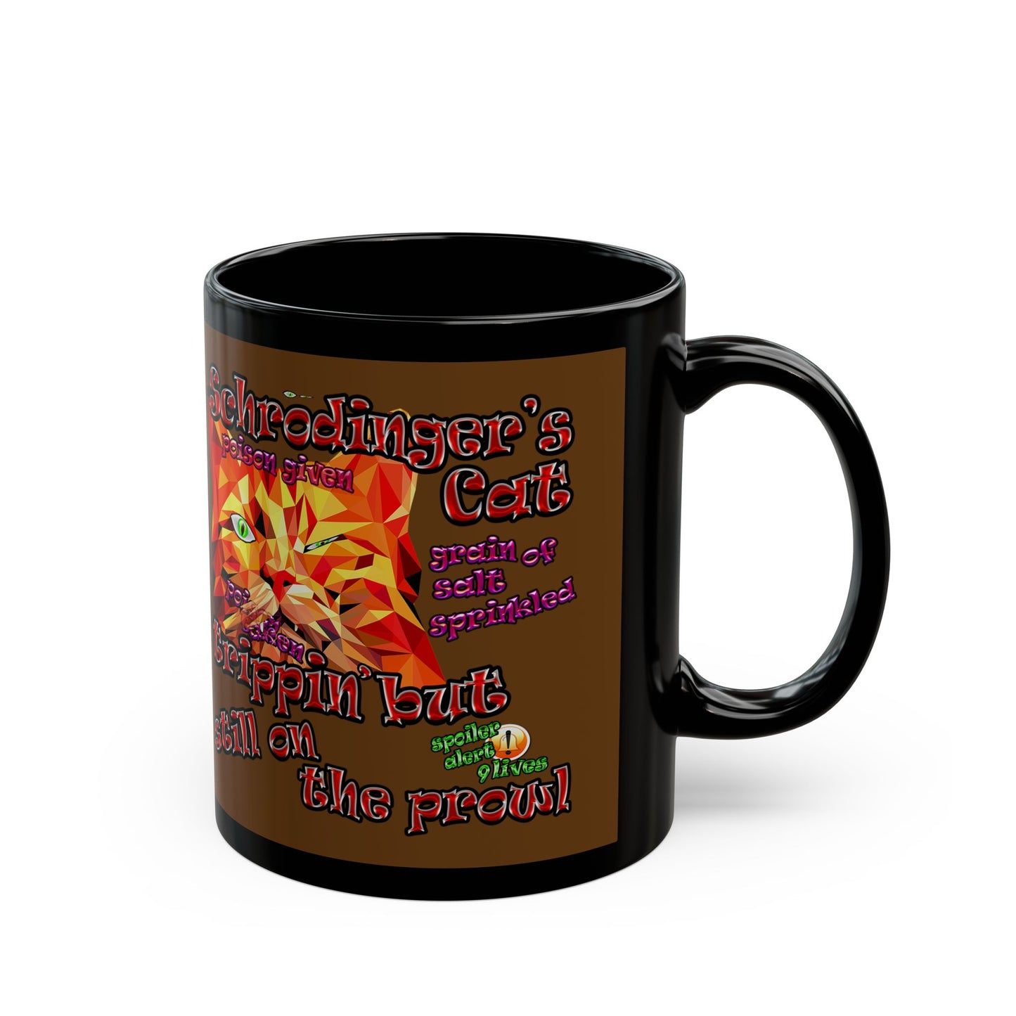 schrodinger's cat - Black Mug (brown)