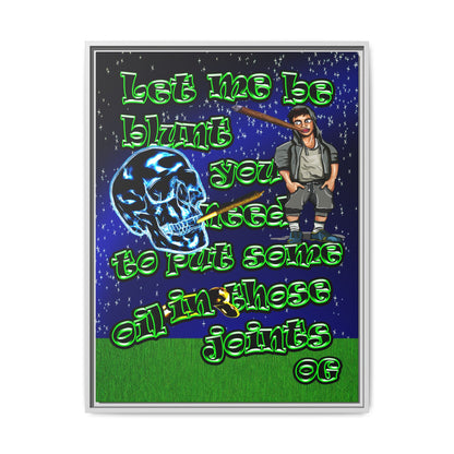 og - framed canvas art ('snoops' background)