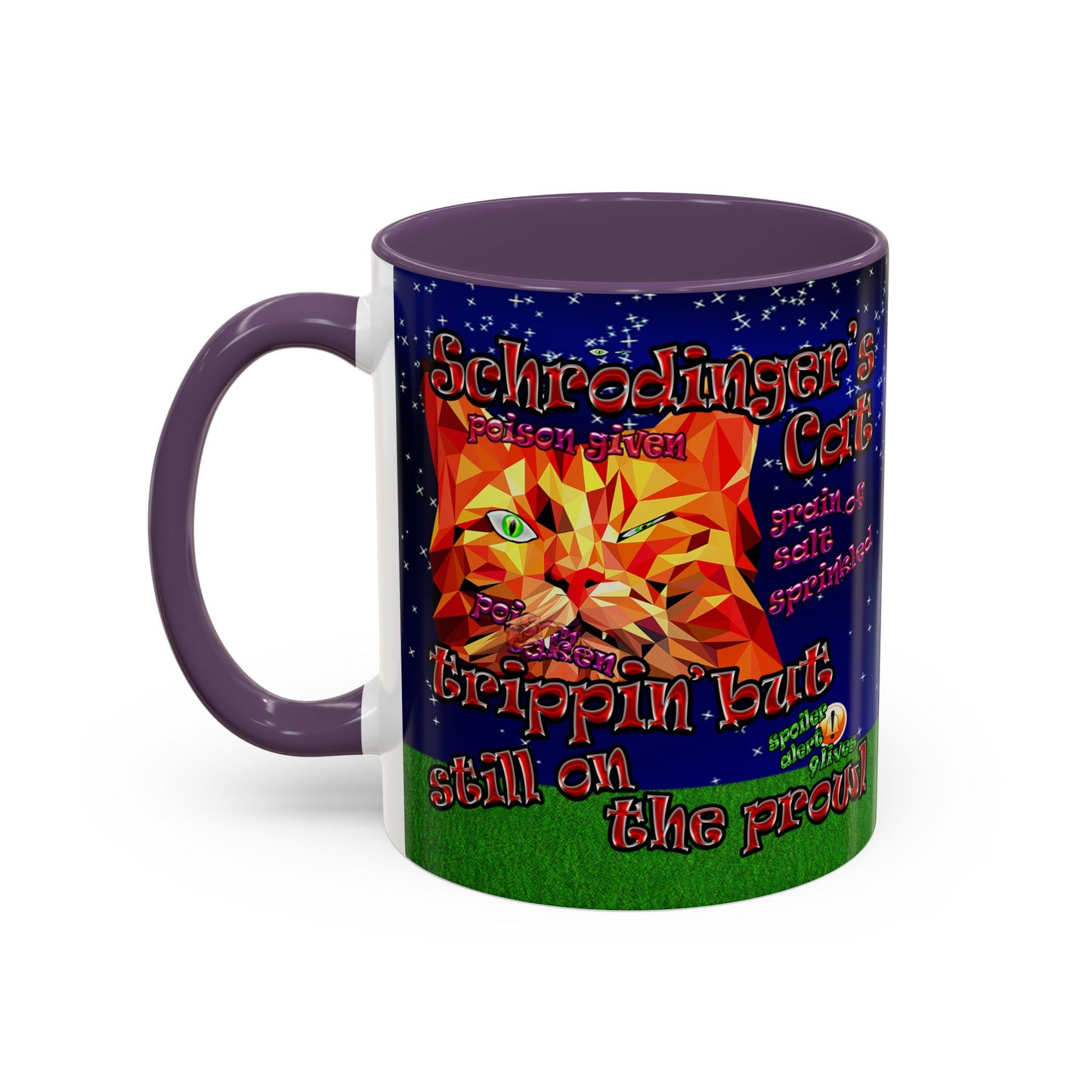 schrodinger's cat - Accent Mug ('snoops' background)